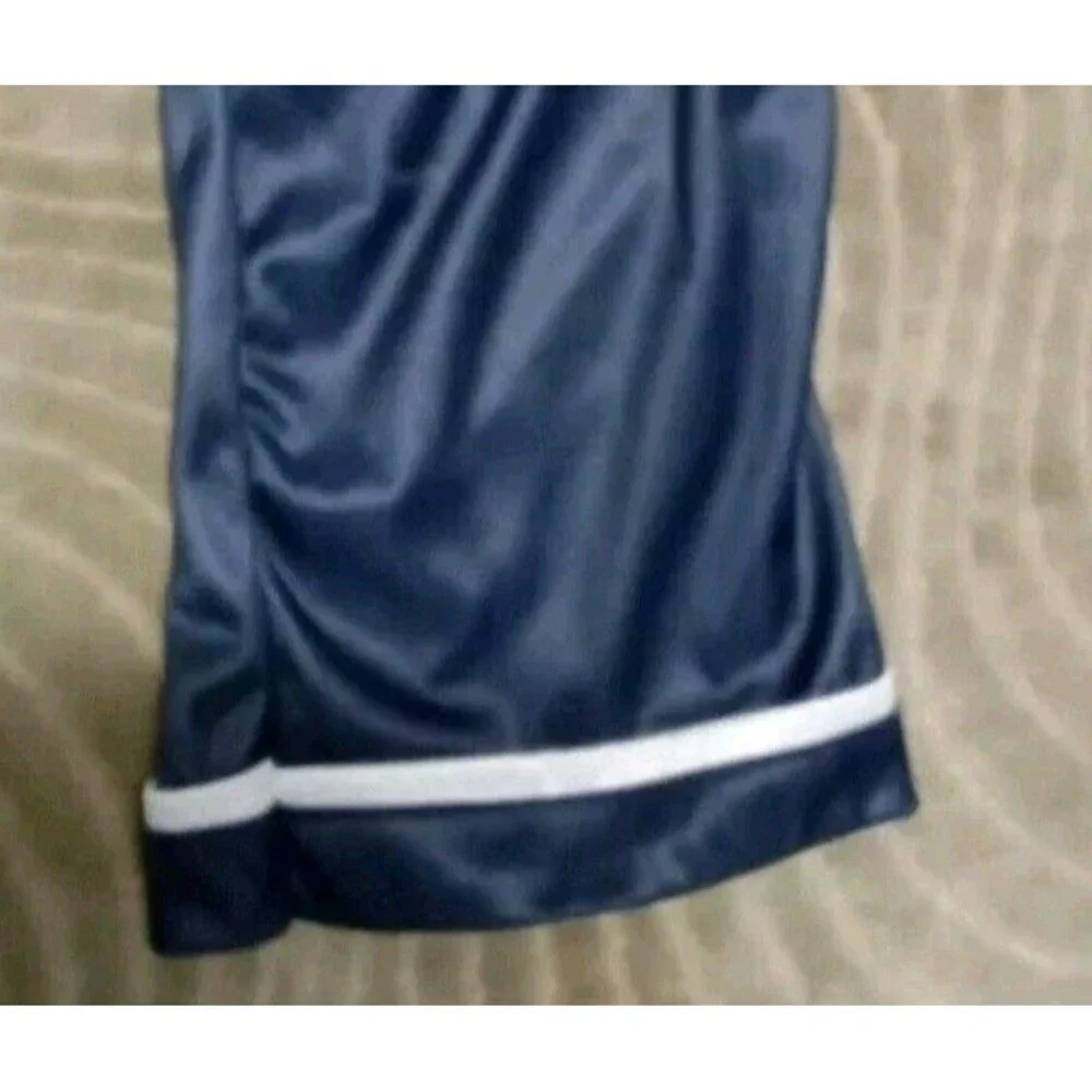 Pj Bottoms Size M Silky Blue Talyor S. Logo Elastic Waist Pockets - Picture 5 of 8